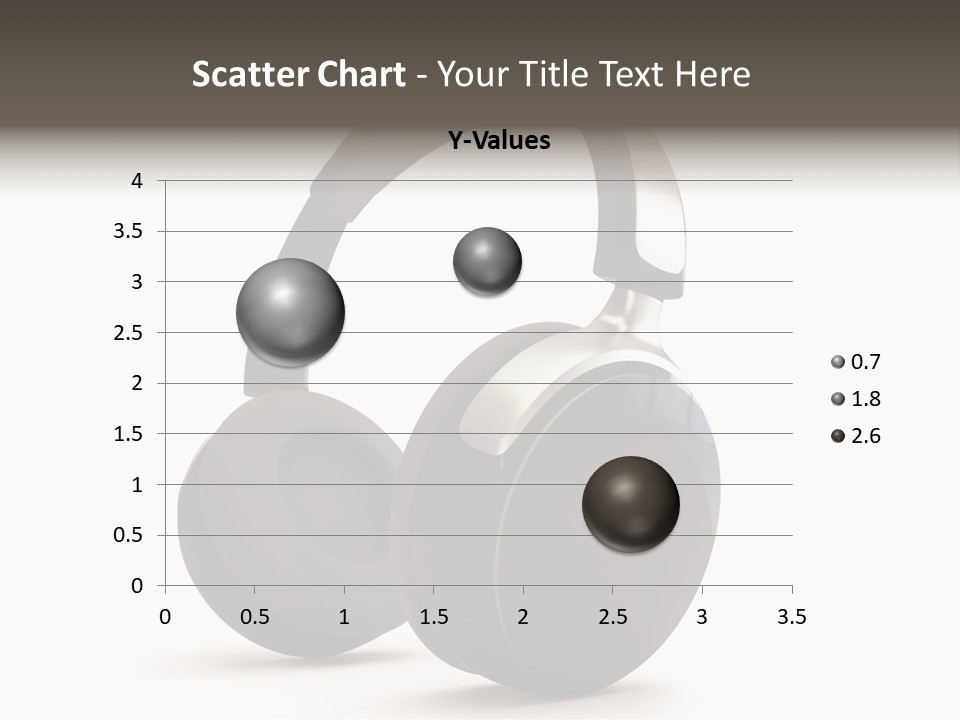 A Pair Of Headphones On A White Background PowerPoint Template