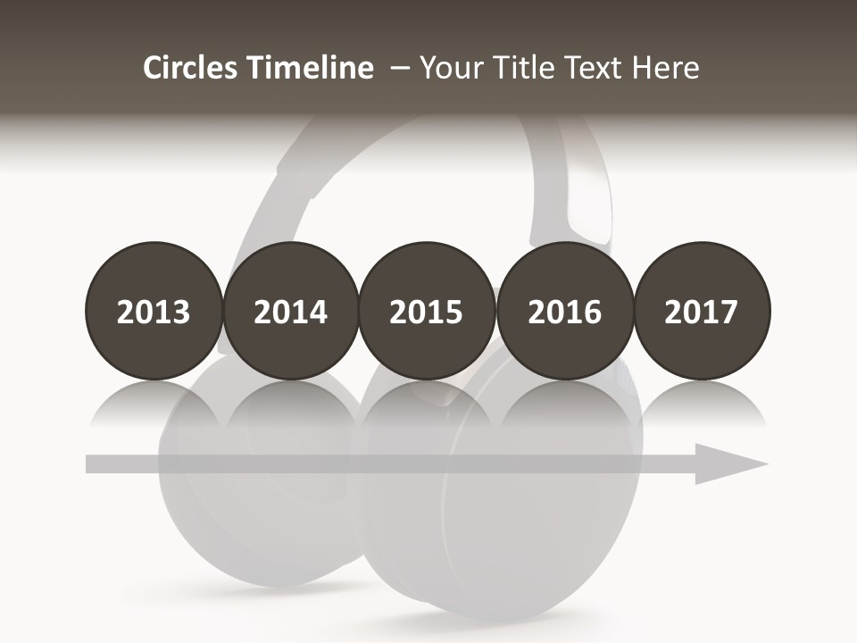 A Pair Of Headphones On A White Background PowerPoint Template