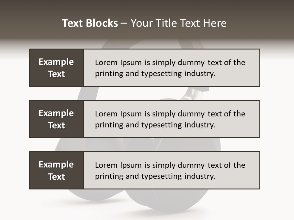 A Pair Of Headphones On A White Background PowerPoint Template