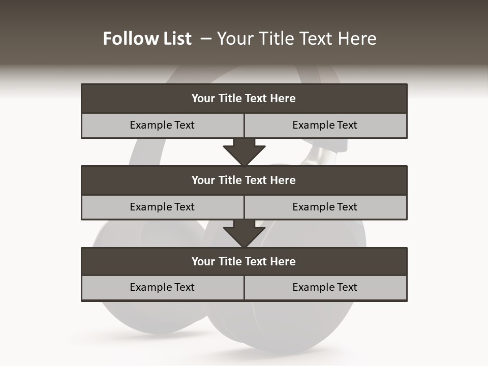 A Pair Of Headphones On A White Background PowerPoint Template