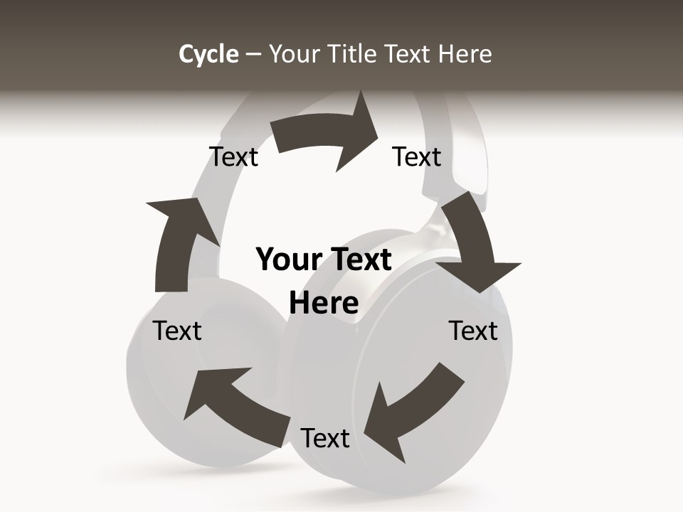 A Pair Of Headphones On A White Background PowerPoint Template