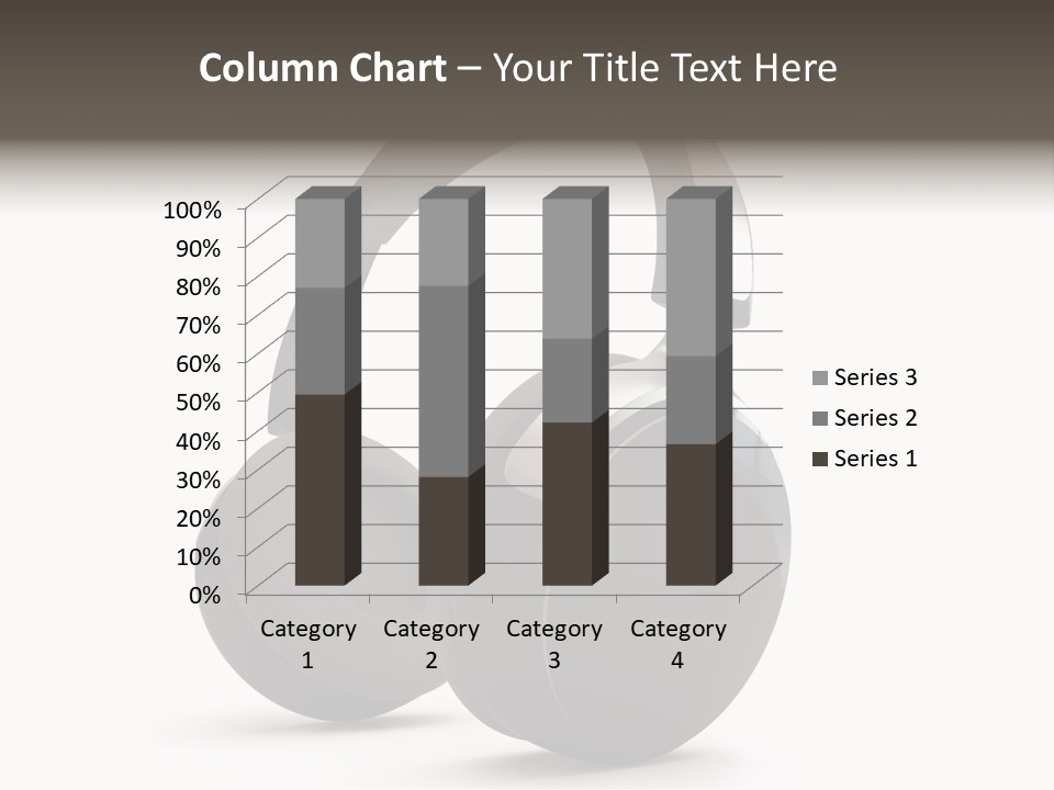A Pair Of Headphones On A White Background PowerPoint Template