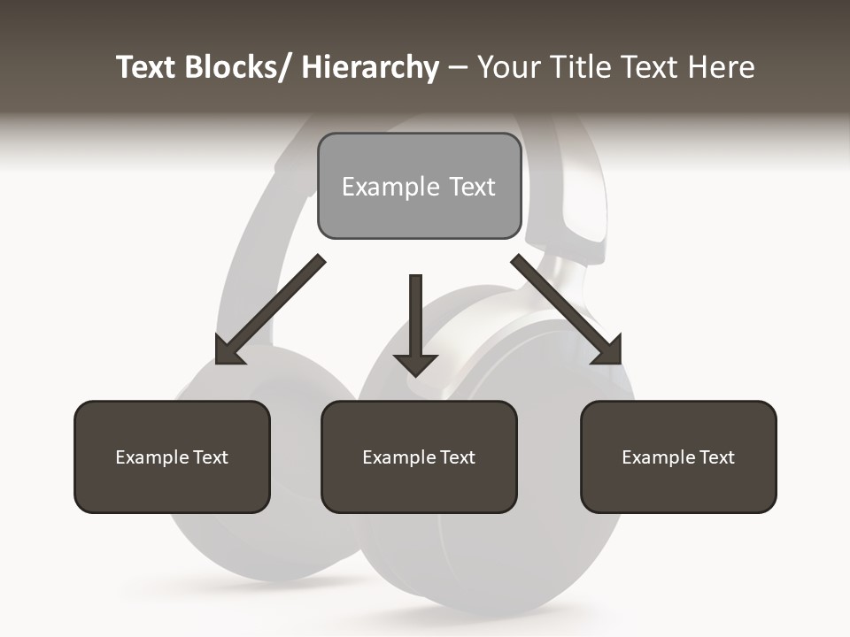 A Pair Of Headphones On A White Background PowerPoint Template