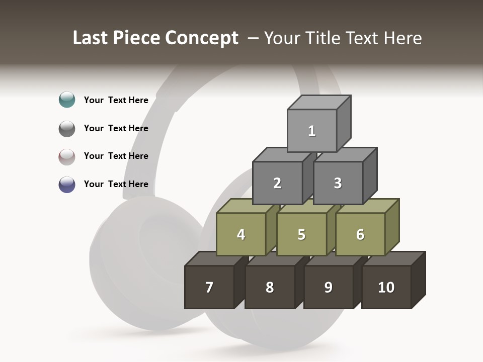 A Pair Of Headphones On A White Background PowerPoint Template