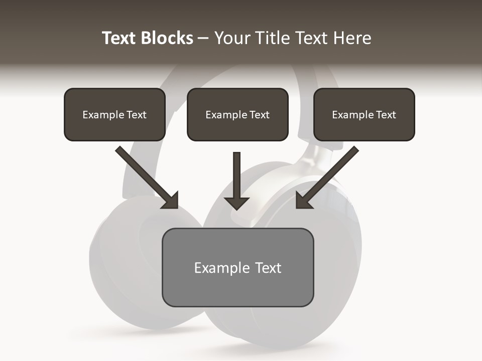A Pair Of Headphones On A White Background PowerPoint Template
