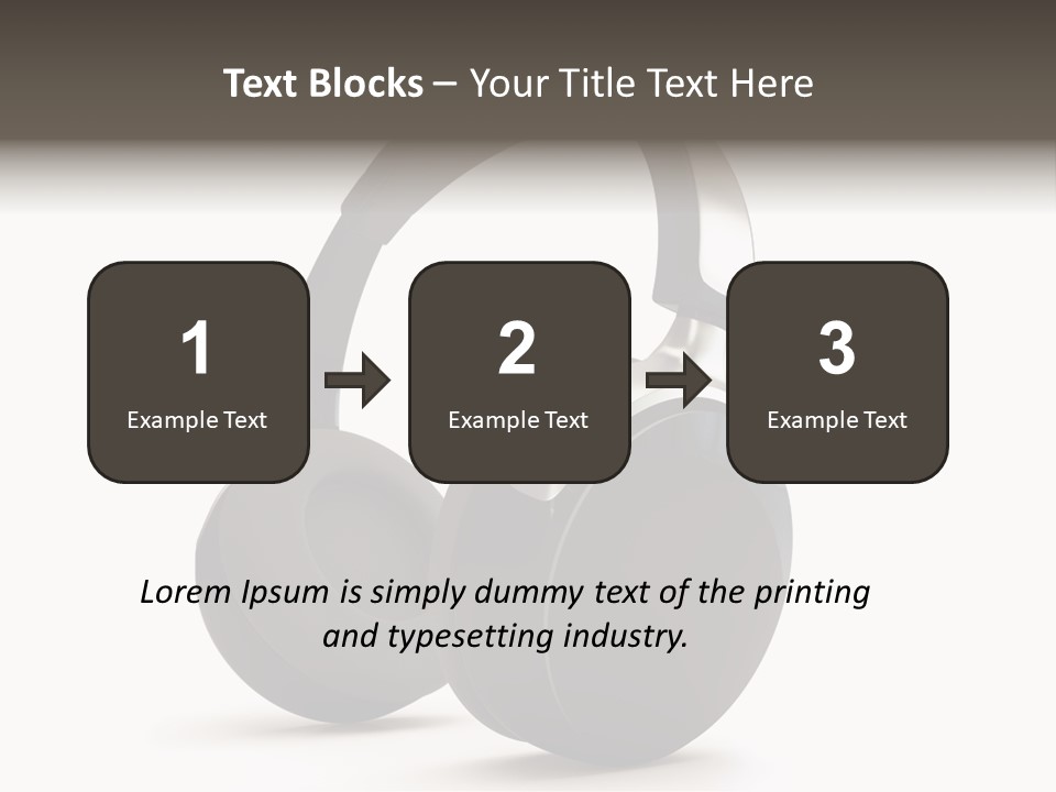 A Pair Of Headphones On A White Background PowerPoint Template