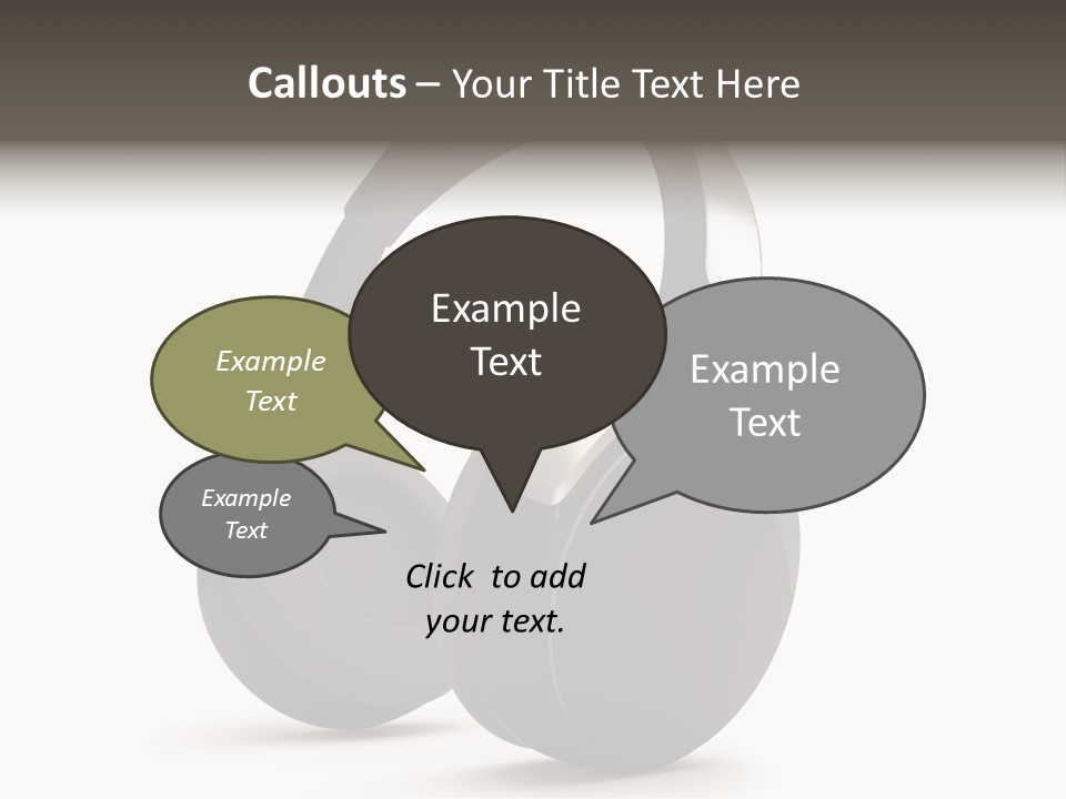 A Pair Of Headphones On A White Background PowerPoint Template