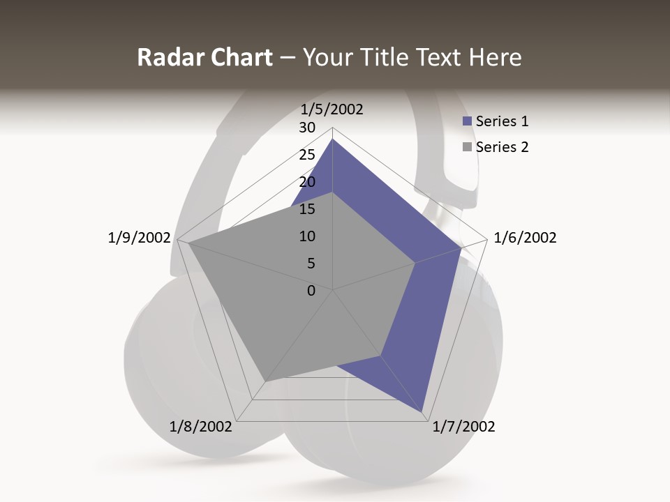 A Pair Of Headphones On A White Background PowerPoint Template