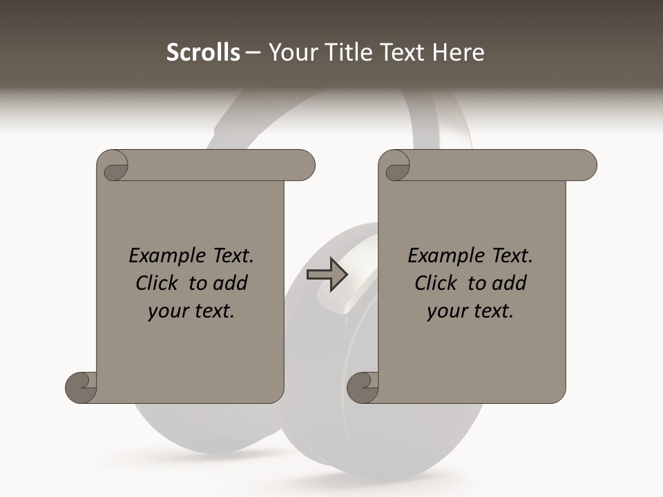 A Pair Of Headphones On A White Background PowerPoint Template