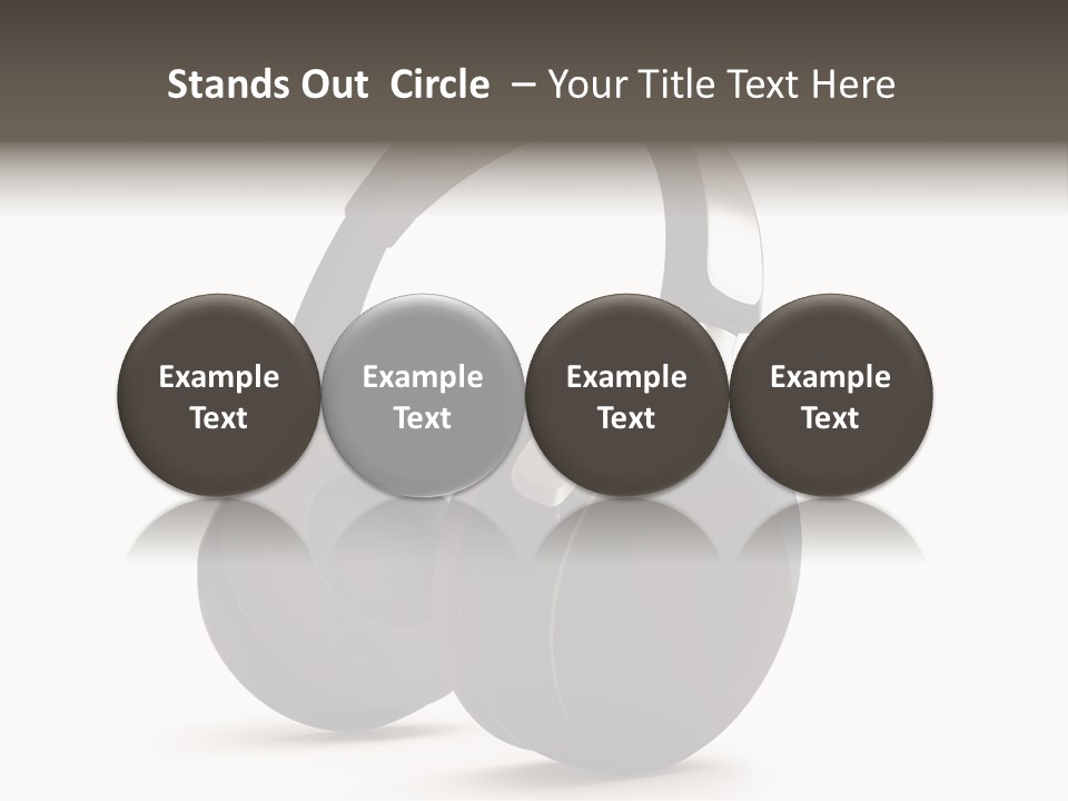 A Pair Of Headphones On A White Background PowerPoint Template