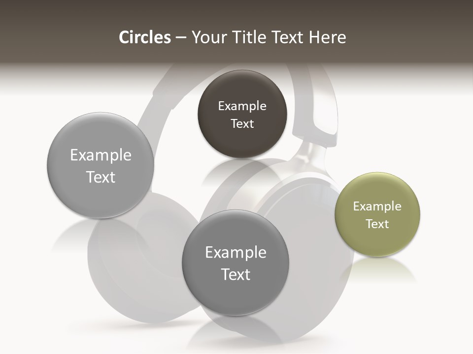 A Pair Of Headphones On A White Background PowerPoint Template