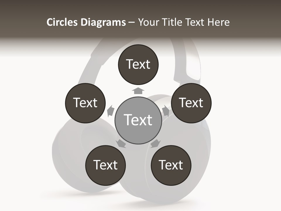 A Pair Of Headphones On A White Background PowerPoint Template