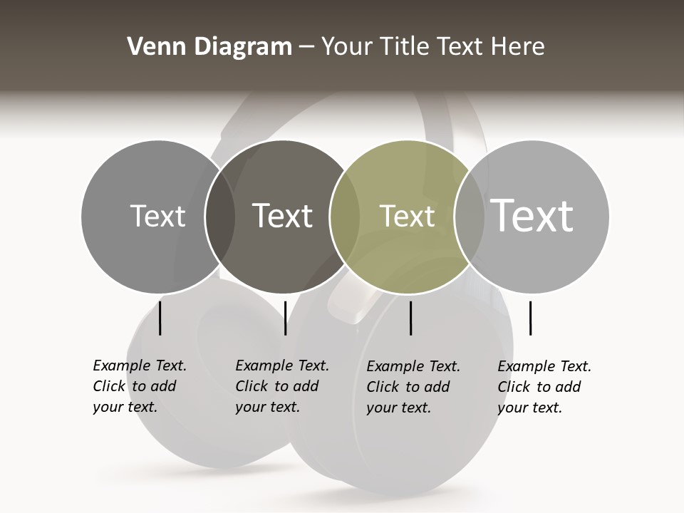 A Pair Of Headphones On A White Background PowerPoint Template