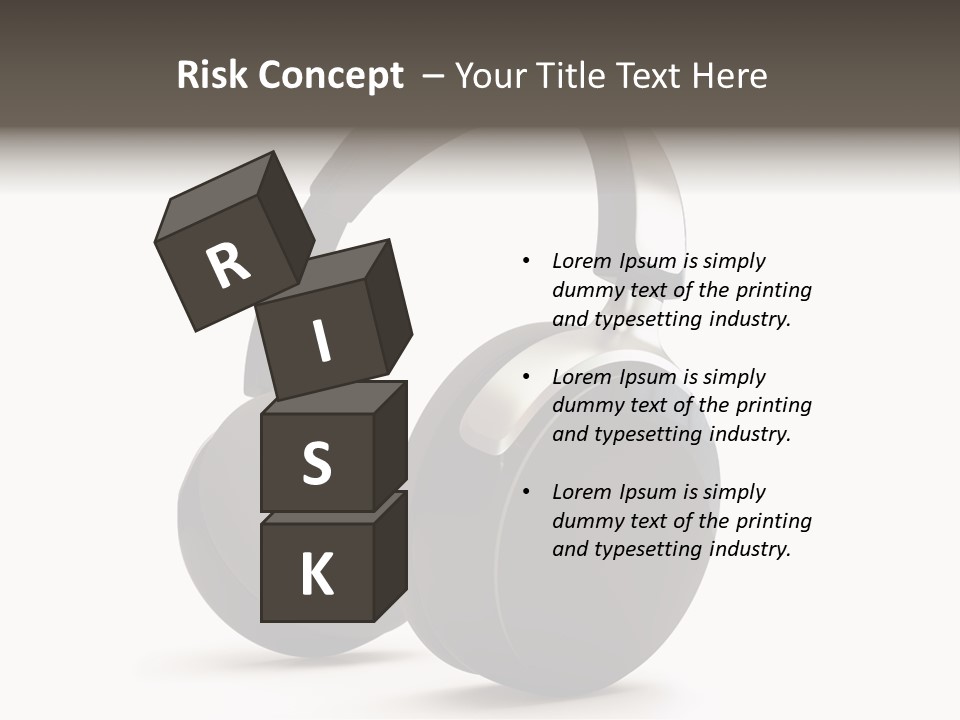 A Pair Of Headphones On A White Background PowerPoint Template