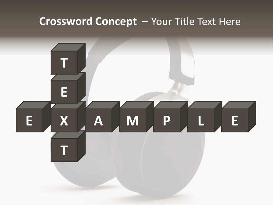 A Pair Of Headphones On A White Background PowerPoint Template