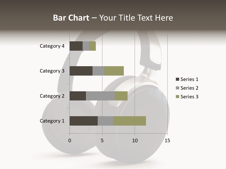 A Pair Of Headphones On A White Background PowerPoint Template