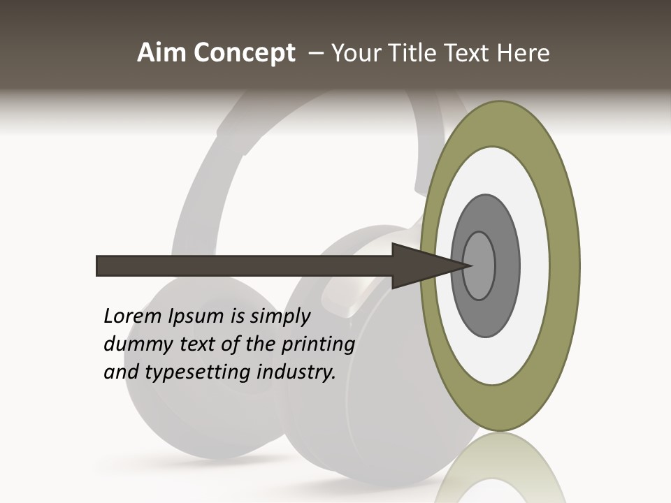 A Pair Of Headphones On A White Background PowerPoint Template