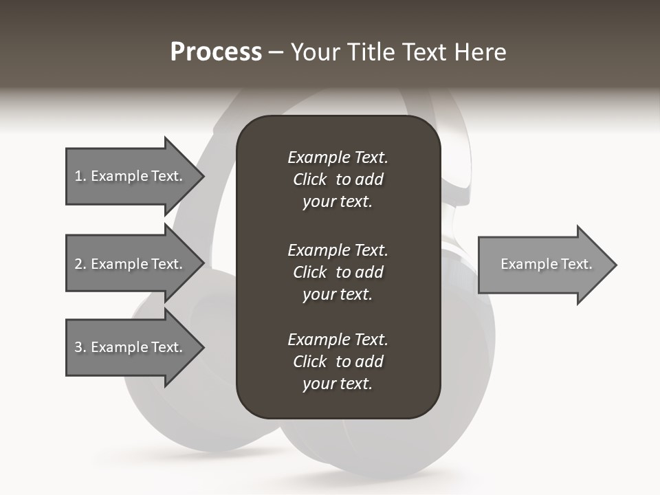 A Pair Of Headphones On A White Background PowerPoint Template