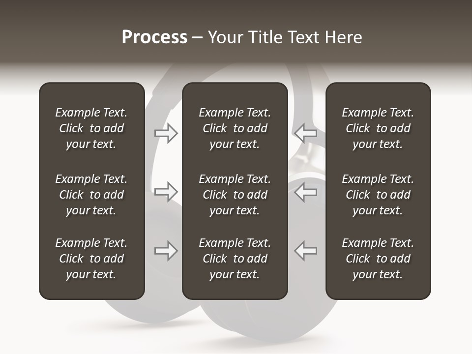 A Pair Of Headphones On A White Background PowerPoint Template