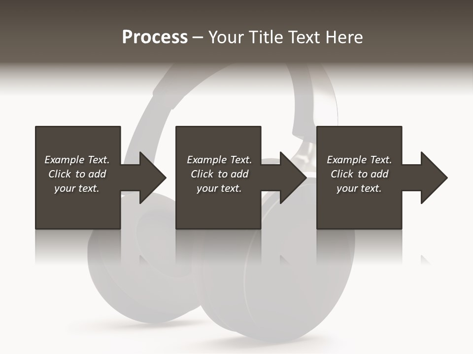 A Pair Of Headphones On A White Background PowerPoint Template