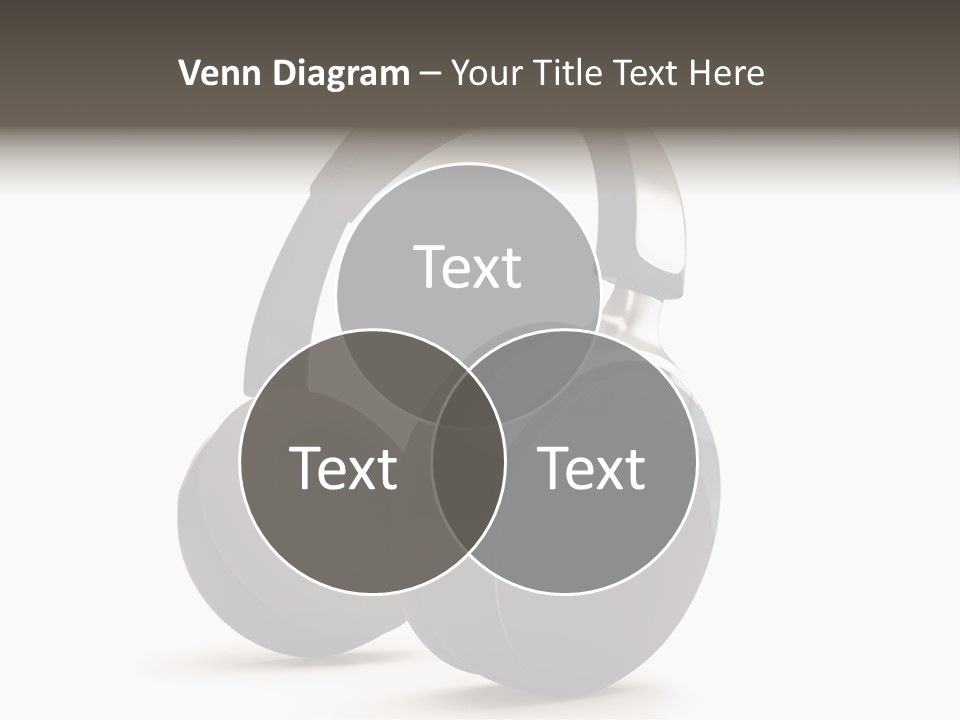 A Pair Of Headphones On A White Background PowerPoint Template