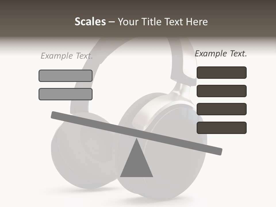 A Pair Of Headphones On A White Background PowerPoint Template