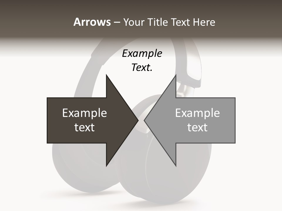 A Pair Of Headphones On A White Background PowerPoint Template