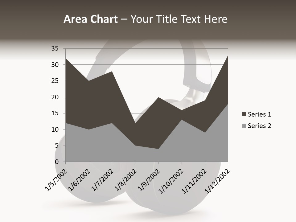 A Pair Of Headphones On A White Background PowerPoint Template