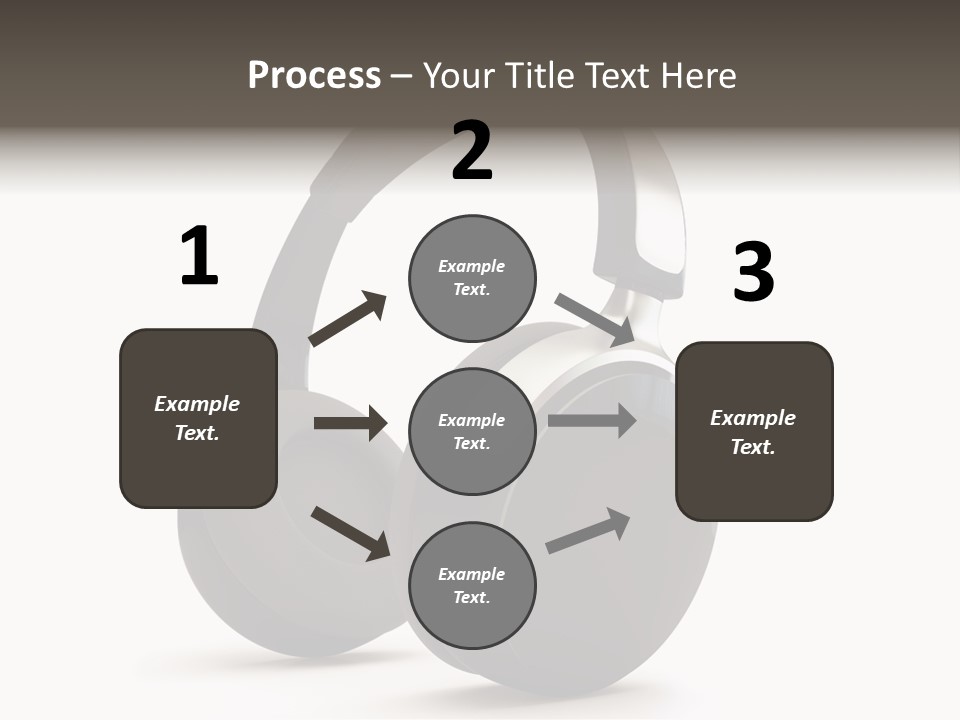 A Pair Of Headphones On A White Background PowerPoint Template