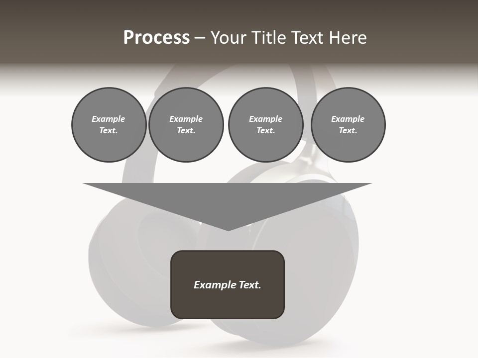 A Pair Of Headphones On A White Background PowerPoint Template
