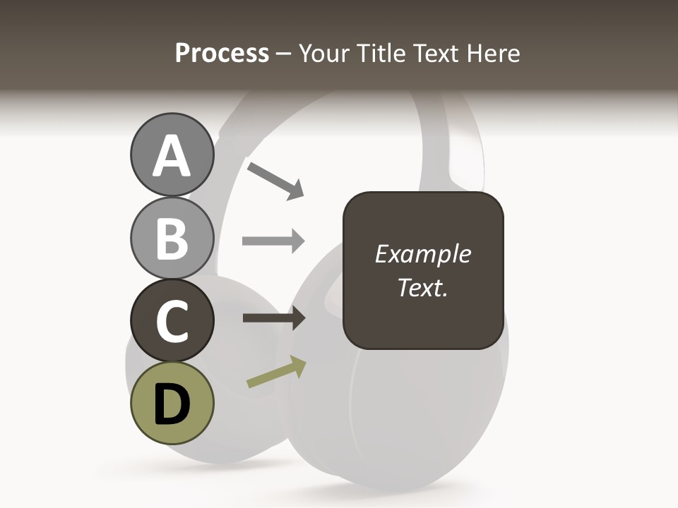 A Pair Of Headphones On A White Background PowerPoint Template