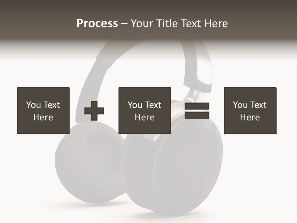 A Pair Of Headphones On A White Background PowerPoint Template
