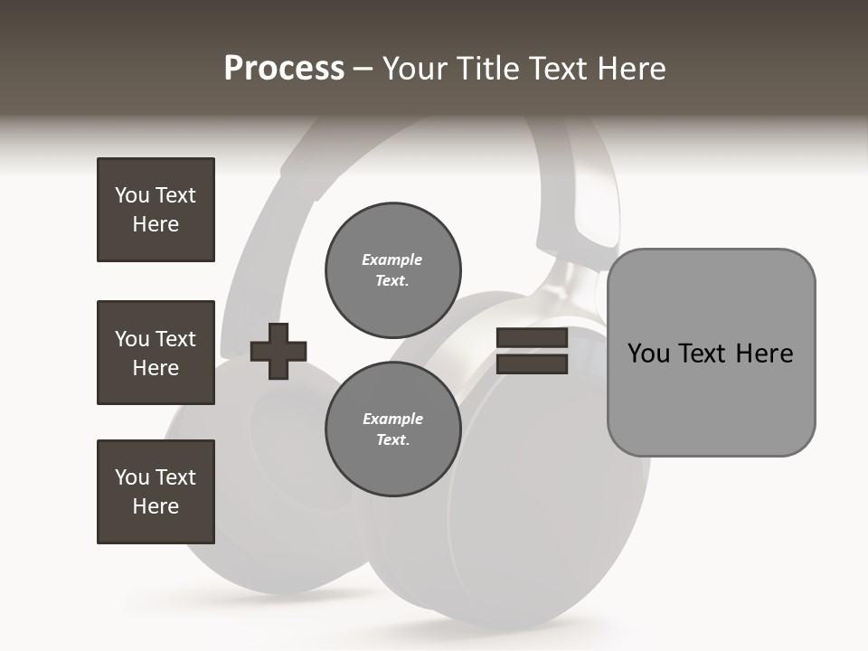 A Pair Of Headphones On A White Background PowerPoint Template