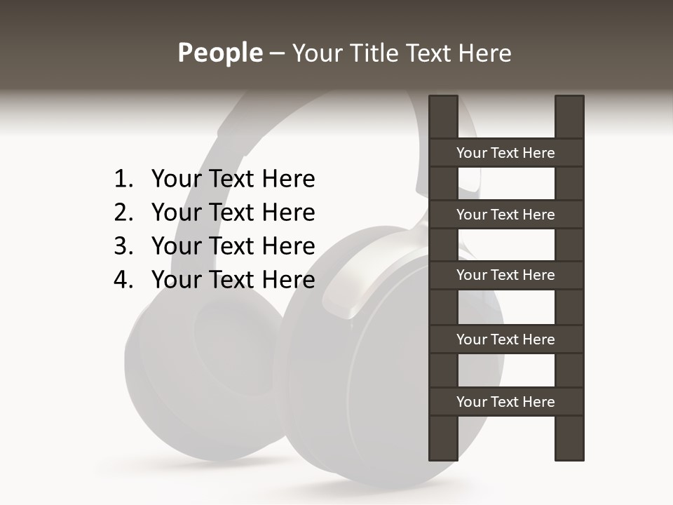 A Pair Of Headphones On A White Background PowerPoint Template