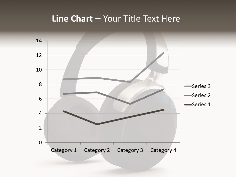 A Pair Of Headphones On A White Background PowerPoint Template