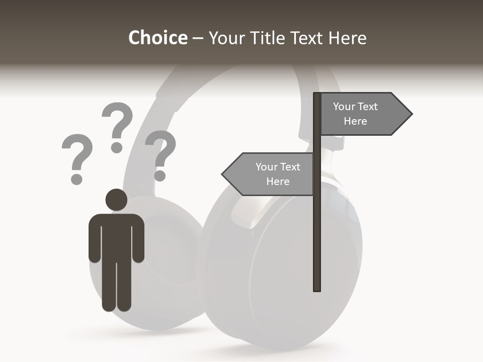 A Pair Of Headphones On A White Background PowerPoint Template