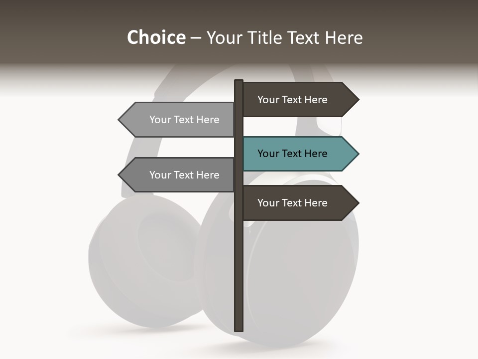 A Pair Of Headphones On A White Background PowerPoint Template