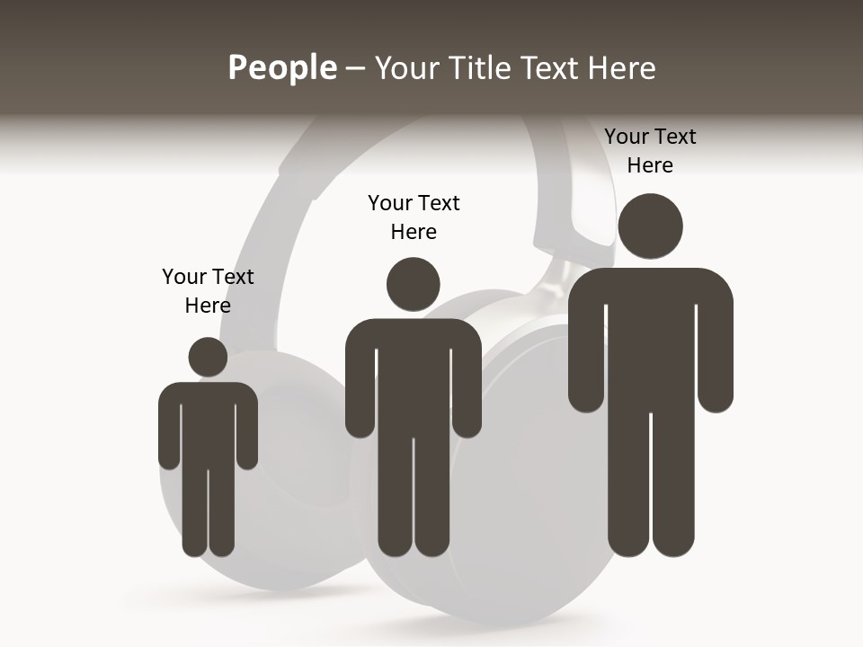 A Pair Of Headphones On A White Background PowerPoint Template