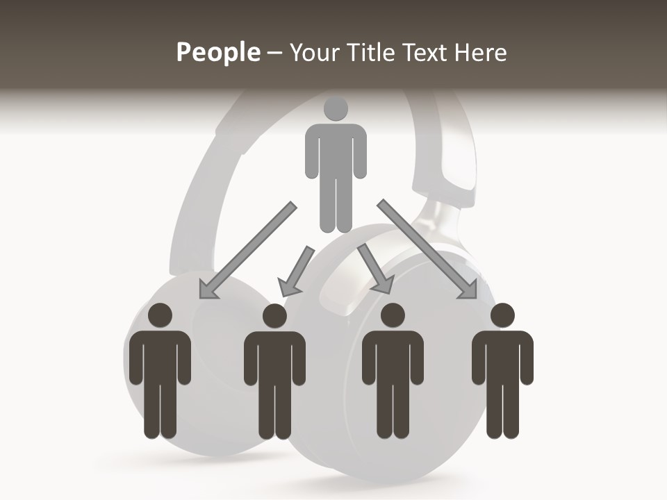 A Pair Of Headphones On A White Background PowerPoint Template