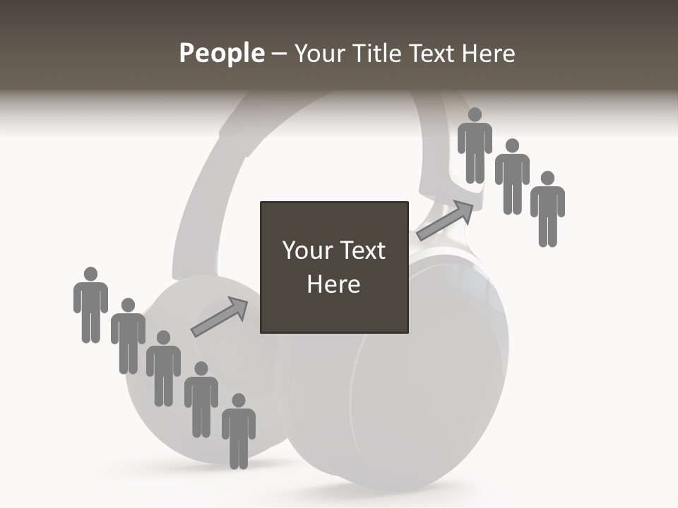 A Pair Of Headphones On A White Background PowerPoint Template