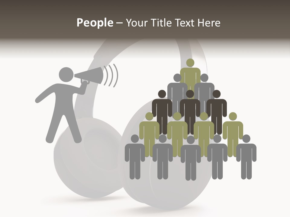 A Pair Of Headphones On A White Background PowerPoint Template