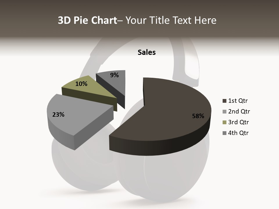 A Pair Of Headphones On A White Background PowerPoint Template