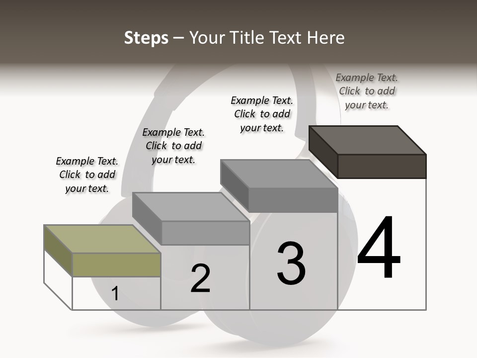 A Pair Of Headphones On A White Background PowerPoint Template