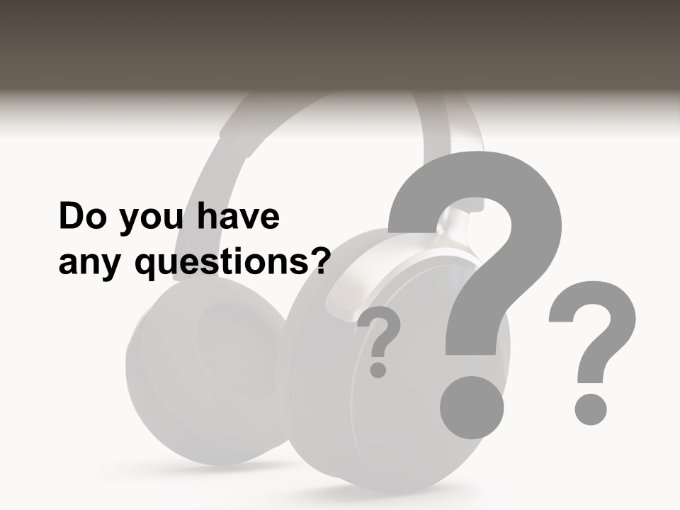 A Pair Of Headphones On A White Background PowerPoint Template