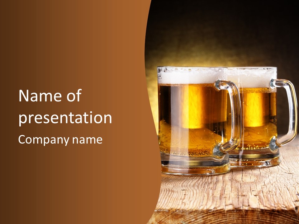Beer Alcohol Restaurant PowerPoint Template