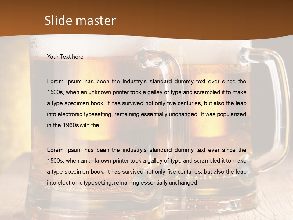 Beer Alcohol Restaurant PowerPoint Template