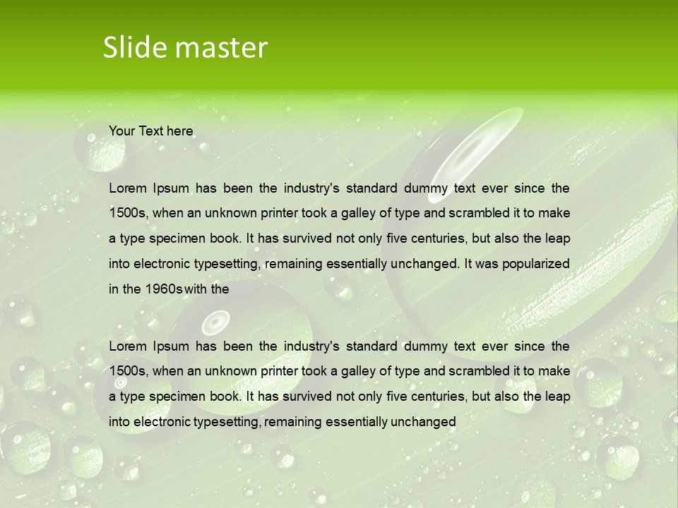Summer Plant Dew PowerPoint Template