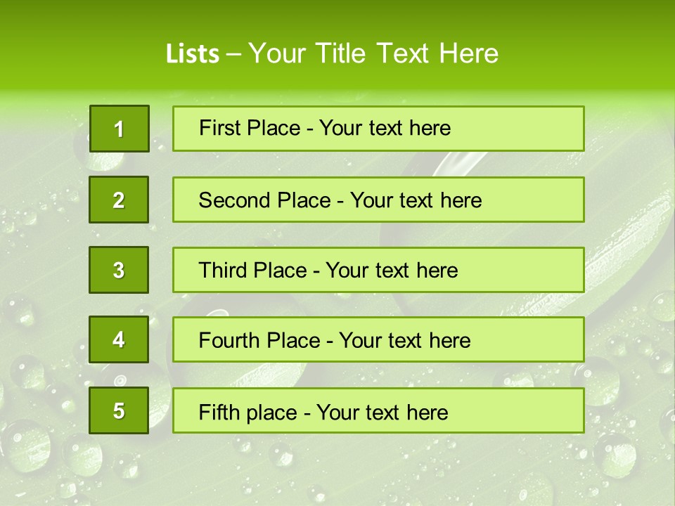 Summer Plant Dew PowerPoint Template