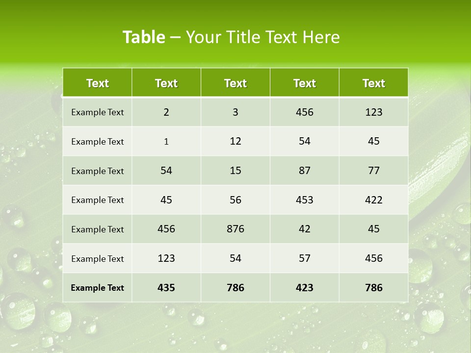 Summer Plant Dew PowerPoint Template