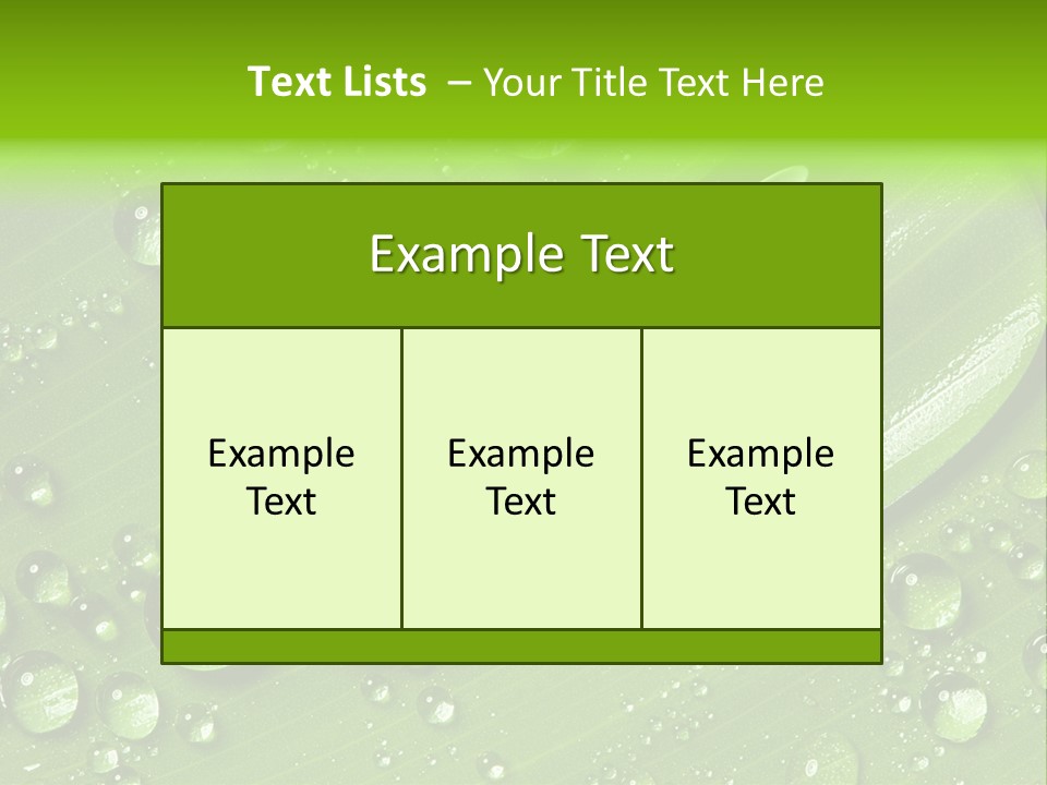 Summer Plant Dew PowerPoint Template